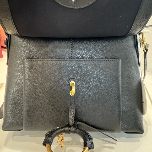 NWT | Large See By Chloe Joan Crossbody Bag | Black Leather and Suede | Dust Bag - Picture 12 of 17